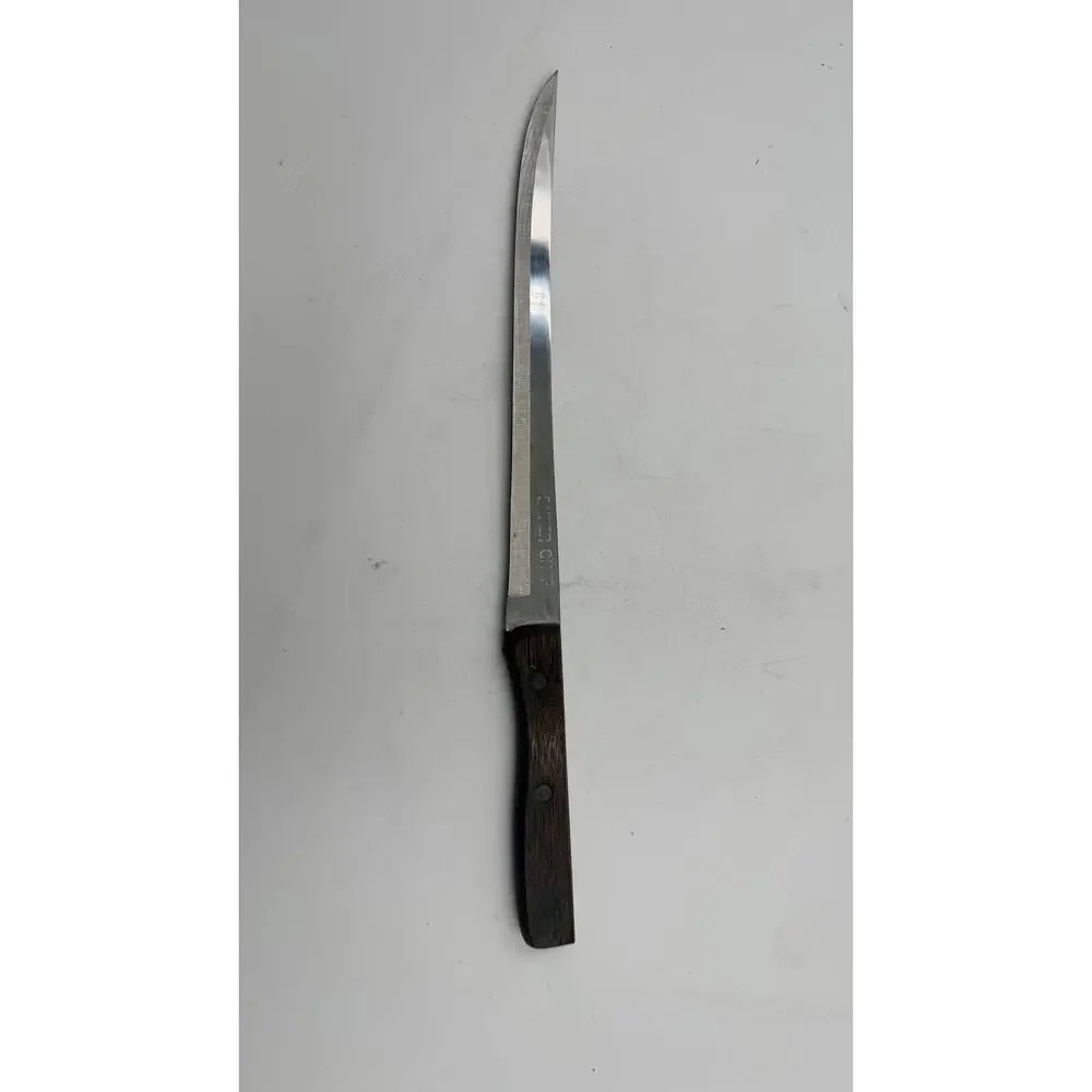 Vintage Super-Chef Everbrite S.STEEL carving knife 10.5 Inch Japan Wood Handle